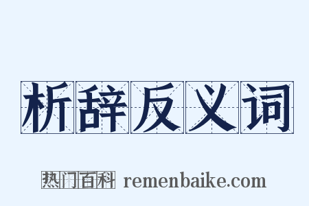 析辞反义词是什么意思的图片